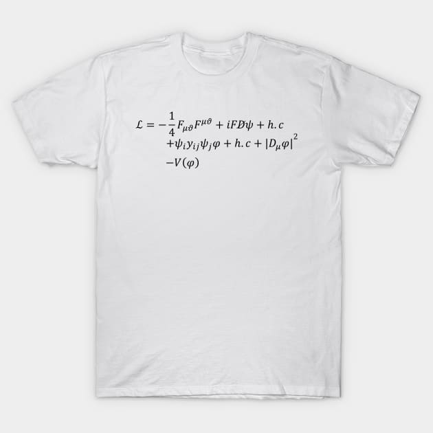 Standard Model Of Particle Physics Lagrangian, Lagrangian of the universe T-Shirt by ScienceCorner